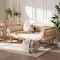 Bali & Pari Davida Modern Bohemian Natural Brown Rattan Daybed 241-13406-ZORO - alternate 3